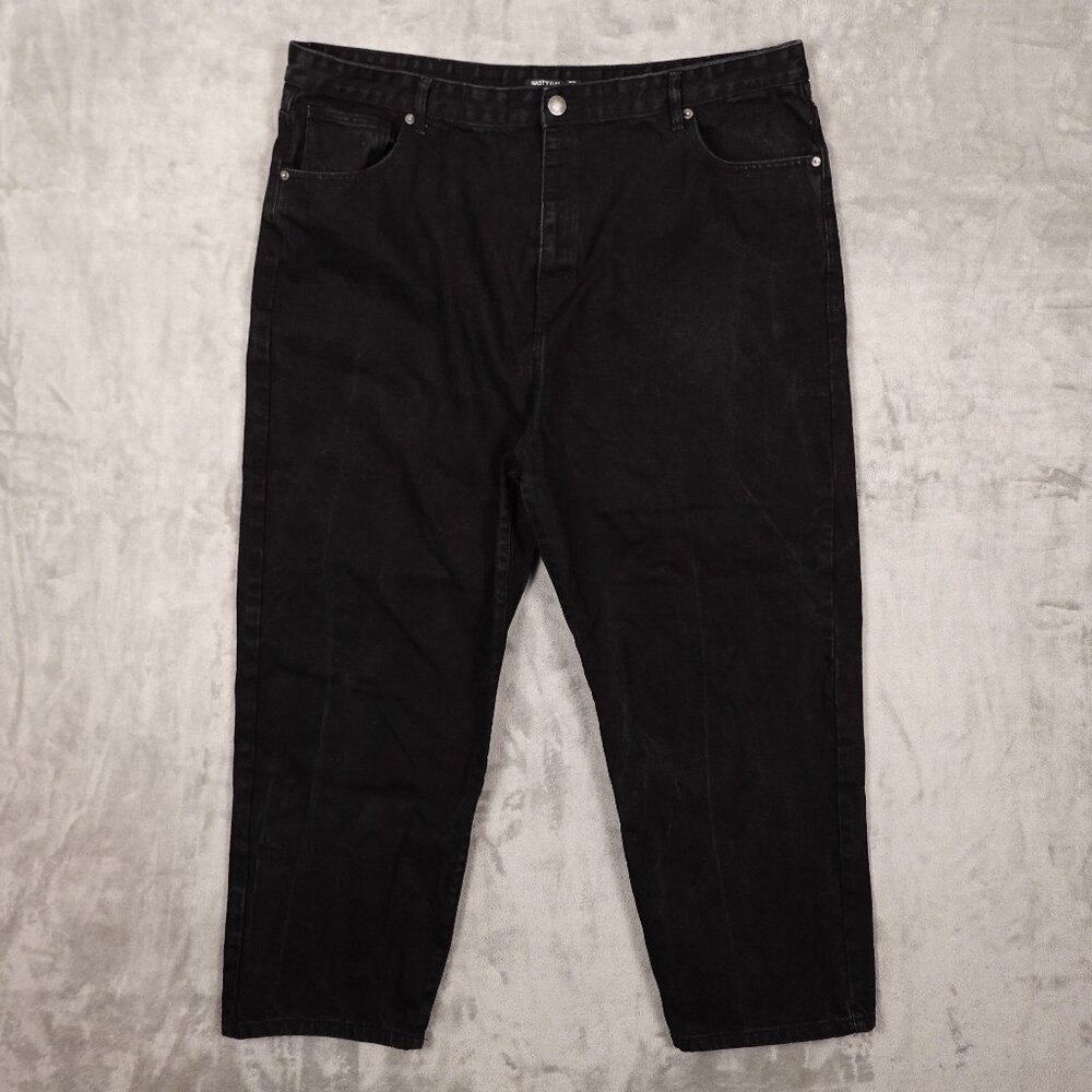 Nasty Gal jeans Relaxed High Waisted Tapered women's 22 plus black denim organic